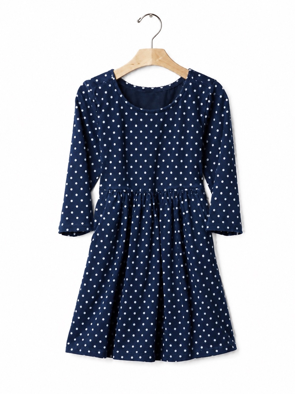 Gap Kids Cotton Blue & White Polka Dot Girls Dress M